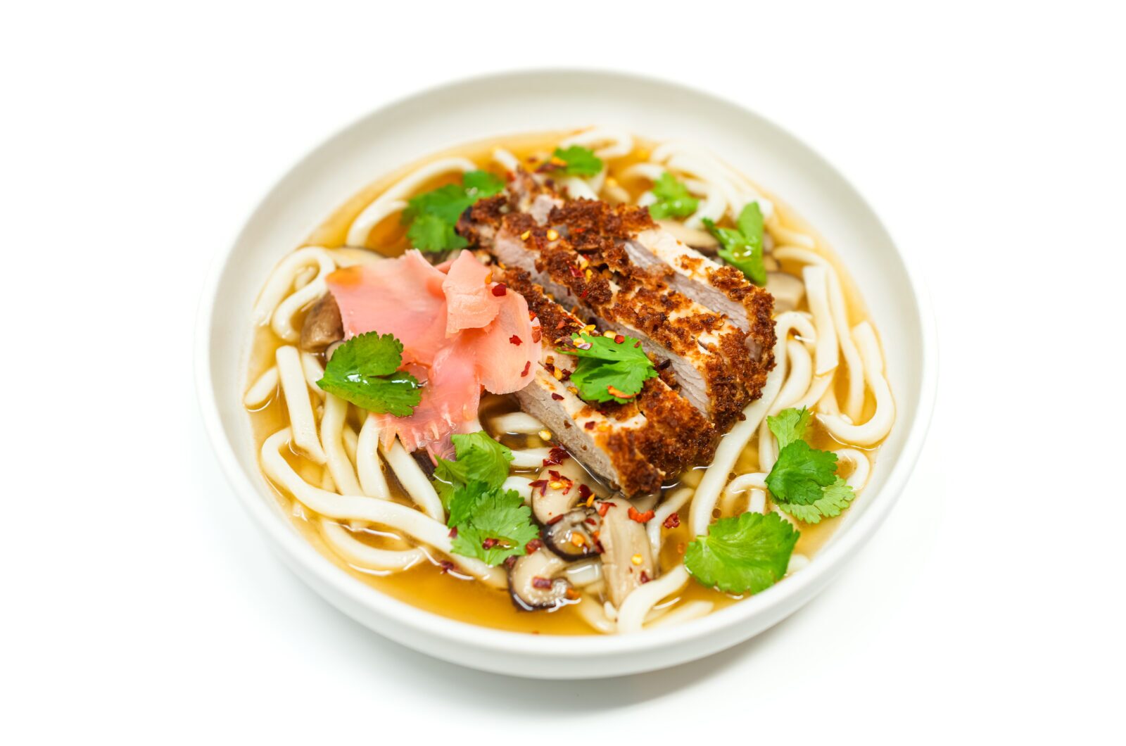 Don Katsu Pork Udon Noodle Soup