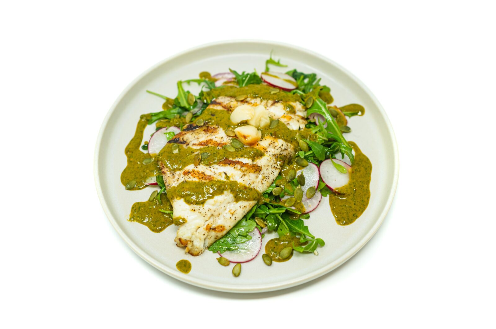 Grilled Speckled Trout with Roasted Garlic Chimichurri